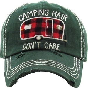 Camping Hair Don't Care baseball cap trucker hat